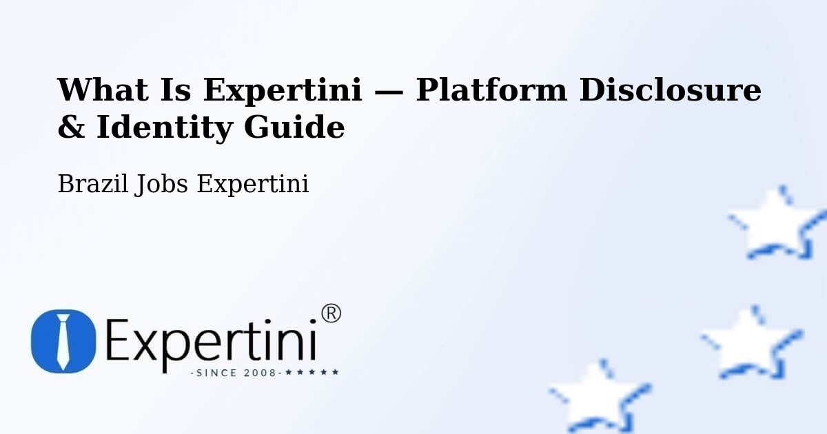 What Is Expertini — Platform Disclosure & Identity Guide – Poá